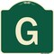 Signmission Designer Series Sign W/ Letter G, Green & Tan Heavy-Gauge Aluminum Sign, 18" x 18", G-1818-22952 A-DES-G-1818-22952 - alternate 1